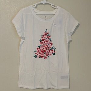 Gap Kids Christmas Tree Bow Tee
